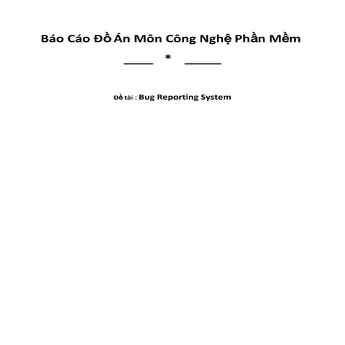 Báo cáo đồ án môn công nghệ phần mềm