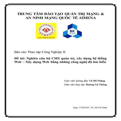 Dương Vũ Thông - Báo cáo thực tập athena