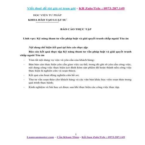 Báo Cáo Thực Tập Kỹ Năng Tham Tư Vấn Pháp Luật.docx