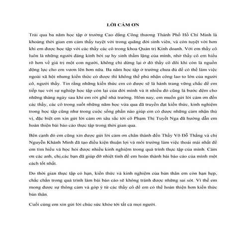 Báo cáo thực tập marketing(athena)