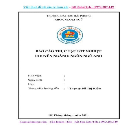 Báo Cáo Thực Tập Ngôn Ngữ Anh Tại Trường Cao Đẳng, Đại Học.docx