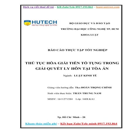 Báo Cáo Thực Tập Thủ Tục Giải Quyết Ly Hôn Tại Tòa Án, 9 Điểm.docx