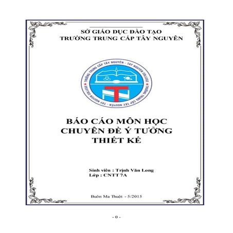 Báo cáo ý tưởng thiết kế