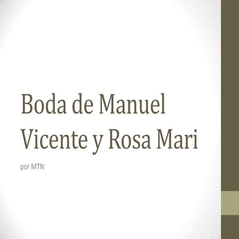 BODA DE MANUEL VICENTE y ROSA MARI