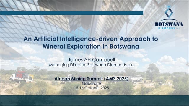 An Artificial Intelligence-driven Approach to Mineral Exploration in Botswana