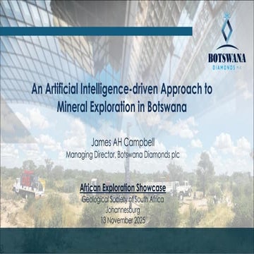 An Artificial Intelligence-driven Approach to Mineral Exploration in Botswana