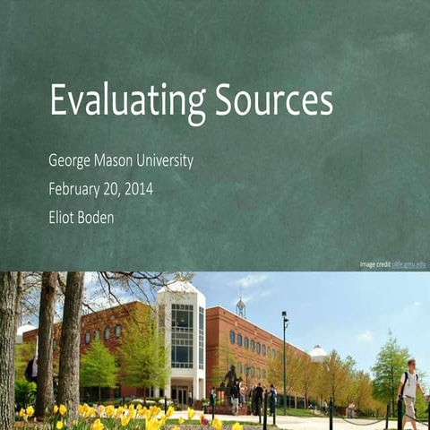 Evaluating Sources