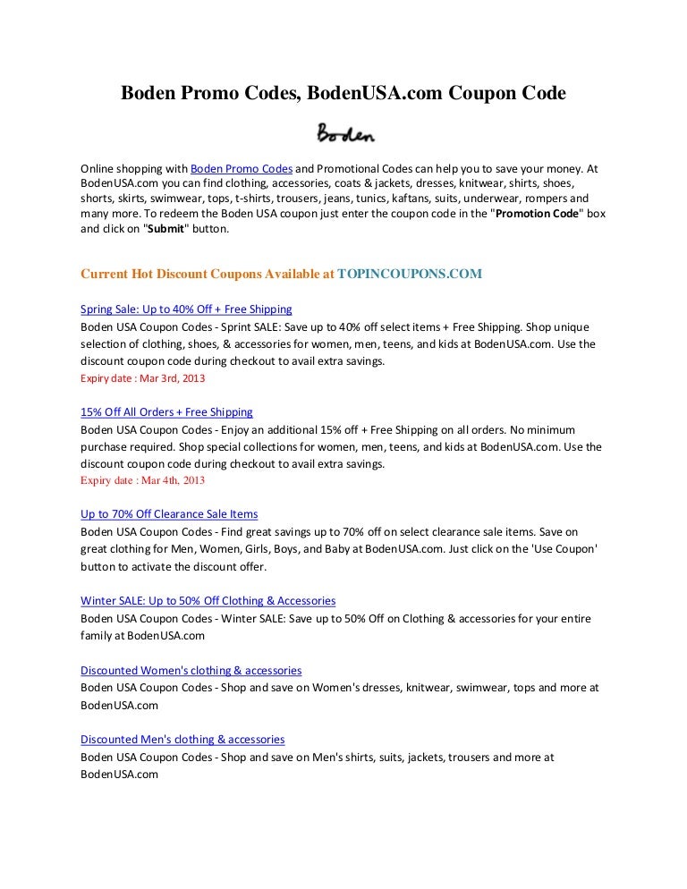 boden new customer discount