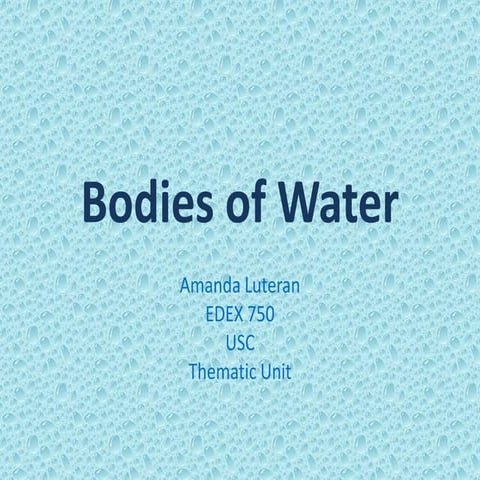Bodies of Water