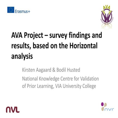 Bodil husted. presentation of ava final findings and results
