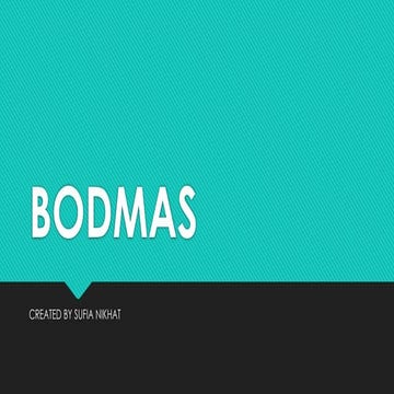 BODMAS.pptx description of BODMAS for school kids