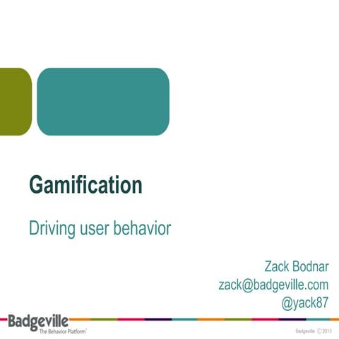Gamification - Toolkit and Process