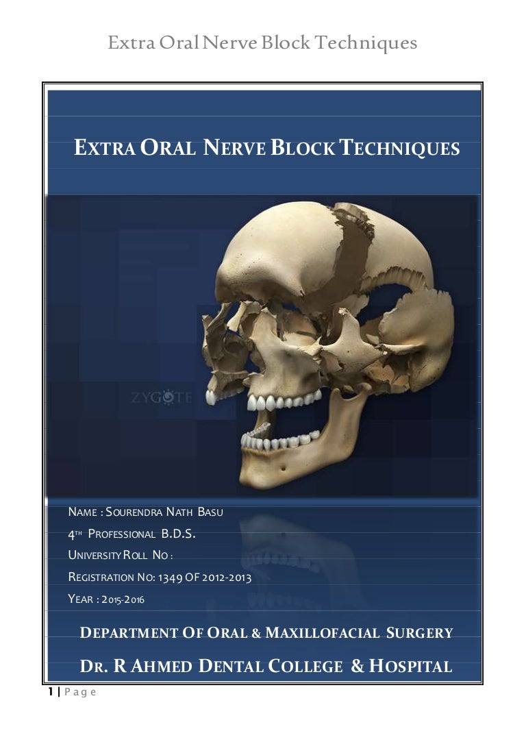 ExtraOral Nerve Block Techniques