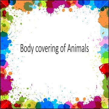 Body Covering of Animals