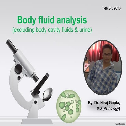 Body fluid analysis