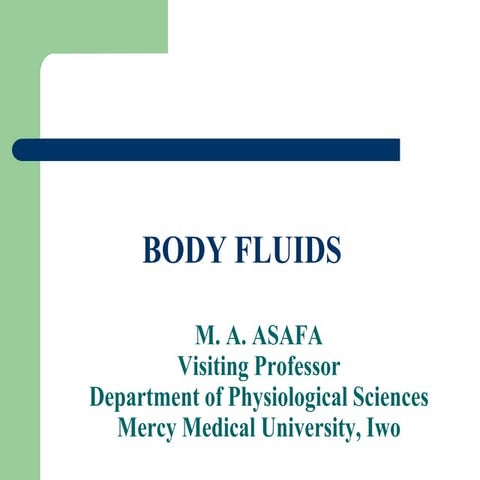 BODY FLUIDS | PPTX