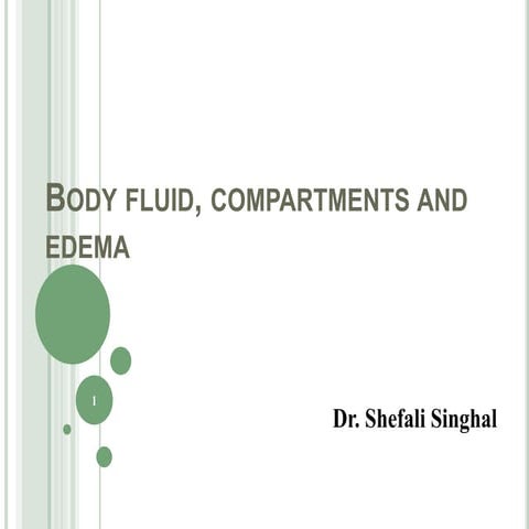 Body fluid, compartments and edema