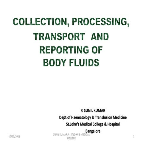 Body fluids