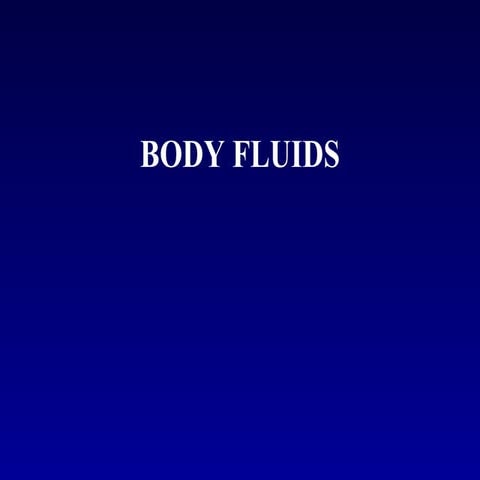 Body fluids new