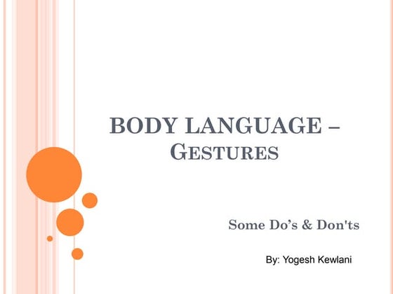 Body language | PPTX