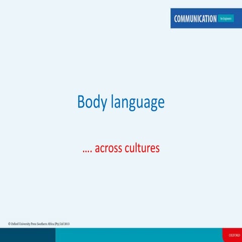 Body language in communication | PPTX