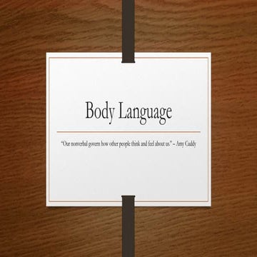 Body language