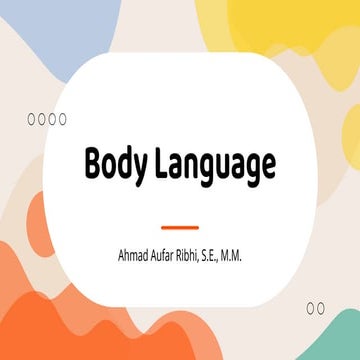 Body Language in Public Speaking for Business | PDF