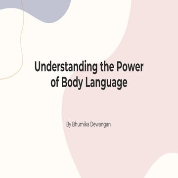 Body Language.pdf.pdf understanding body languages | PDF