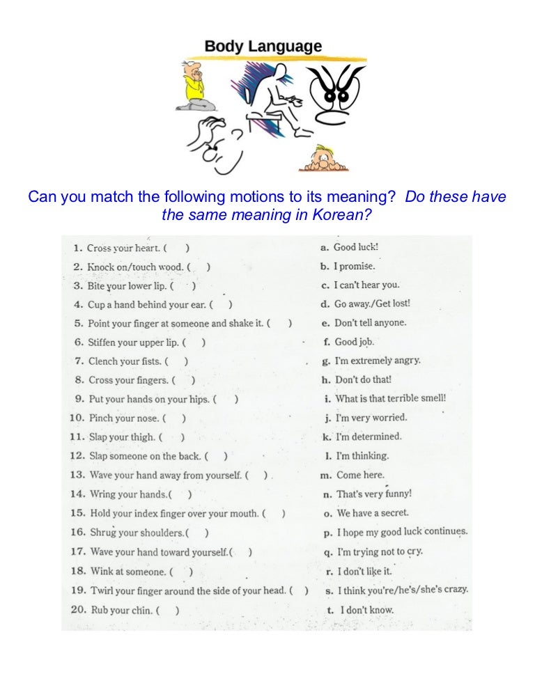 Body Language - Matching