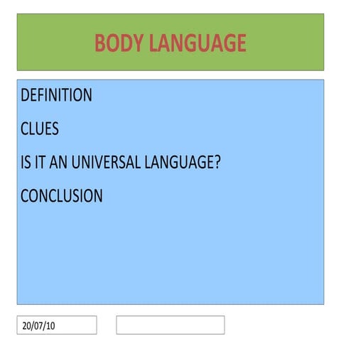 Body Language in Different Cultures | PPTX
