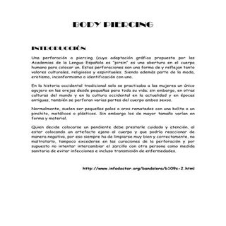 Body Piercing    Jhonathan Arboleda...