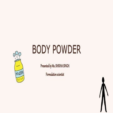 Body powder - Cosmetology