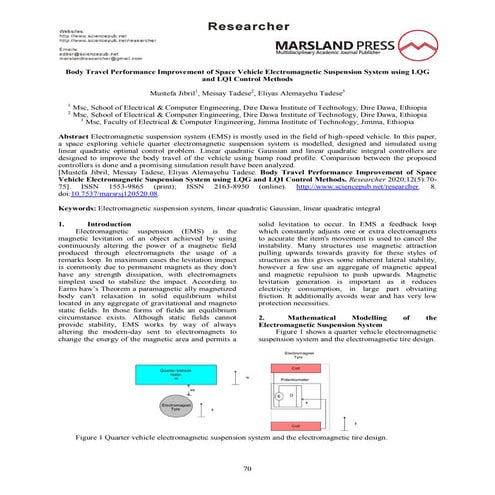 Body travel performance improvement of space vehicle electromagnetic suspensi...