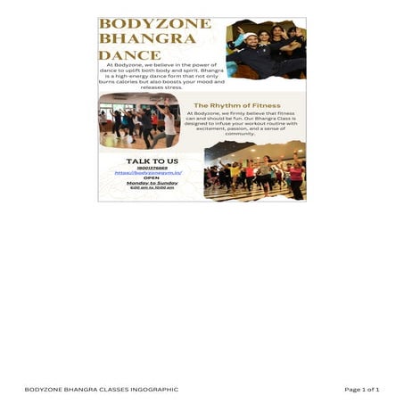 BODYZONE BHANGRA CLASSES INGOGRAPHIC | PDF