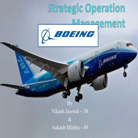 Strategic Operation Management - Boeing