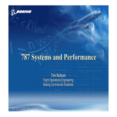 Boeing 787 System and Performance - Configurations