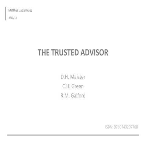 The Trusted Advisor