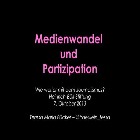 Medienwandel & Partizipation