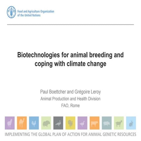 Biotechnologies for animal breeding and coping with climate change