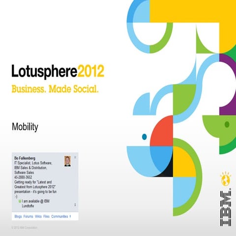 Lotusphere 2012 - Mobility