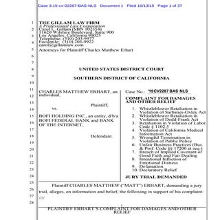 BOFI Whistleblower Complaint