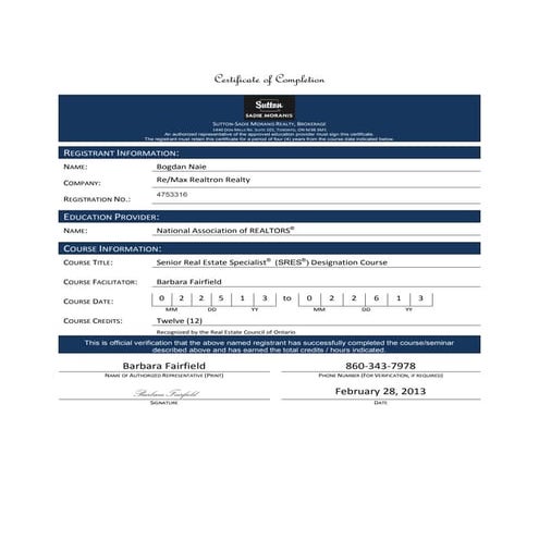 Seniors Real Estate Specialist (SRES) | PDF