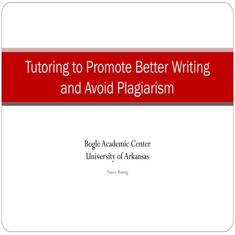 Bogle plagiarism workshop