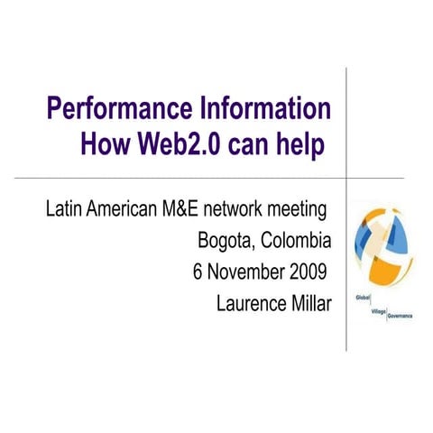 Web.20 and Government Performance November 2009