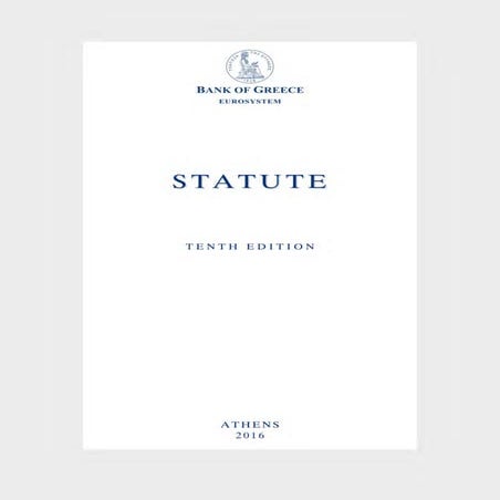 Bank of Greece Statute 10th edition_en