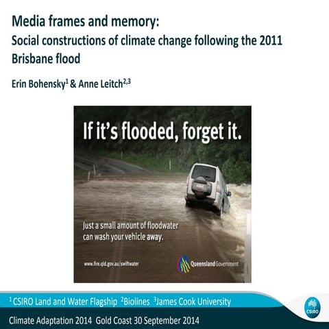 Media frames and Memory: Social constructions of climate change following the...