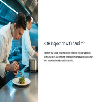 BOH Inspection with eAuditor Audits & Inspections | PDF