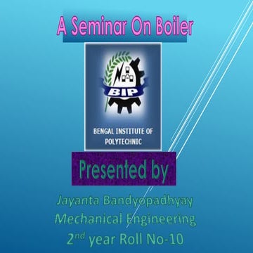 A Seminar On Boiler
