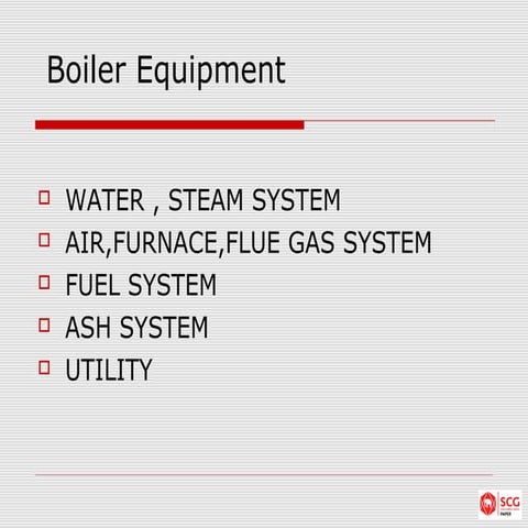 Boiler equipments