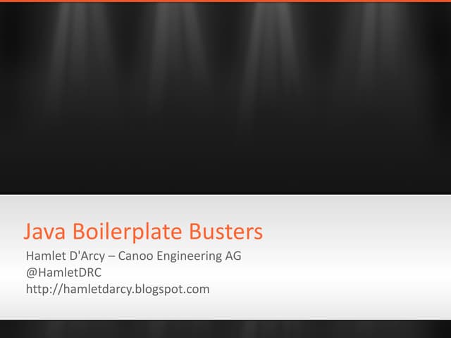 Java Boilerplate Busters